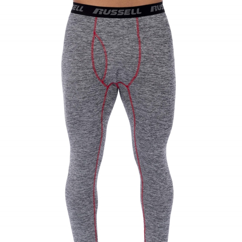NEW Russell XL Men's Active Base-layer Thermal Pants Grey